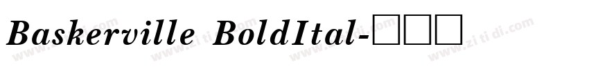 Baskerville BoldItal字体转换